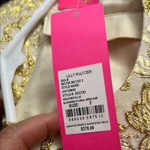 Lilly Pulitzer Gold Metallic Brocade Dress